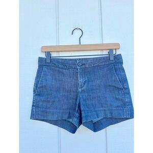Banana Republic Hampton Fit Denim Shorts Womens Size 24/00 Petite‎ Dark Wash